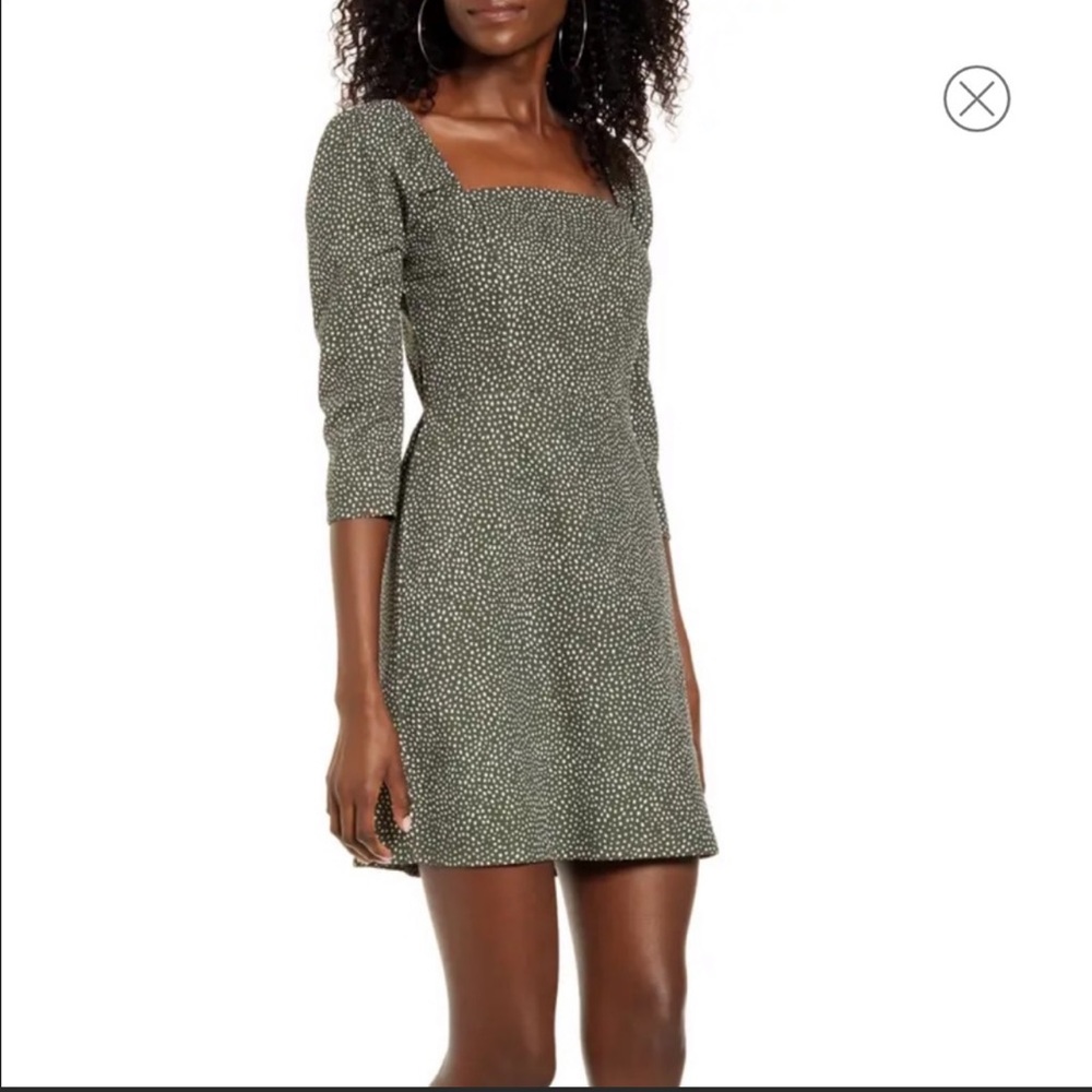 Leith Square Neck Minidress